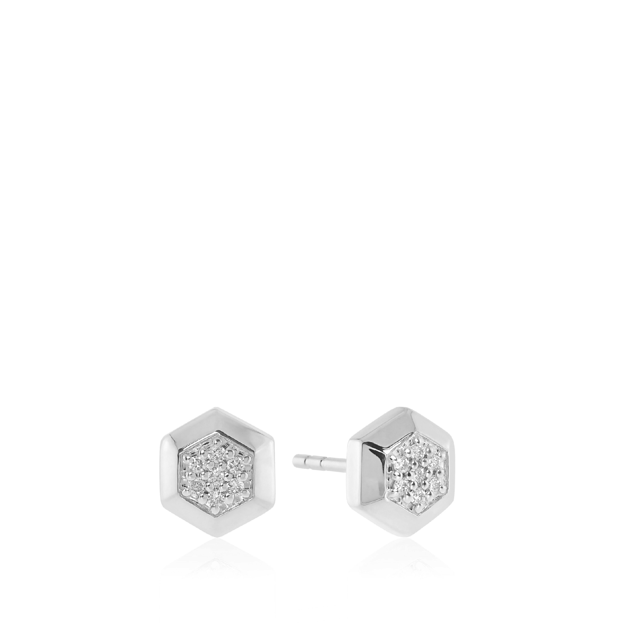 The Lennon 14K Solid Gold Diamond Earrings