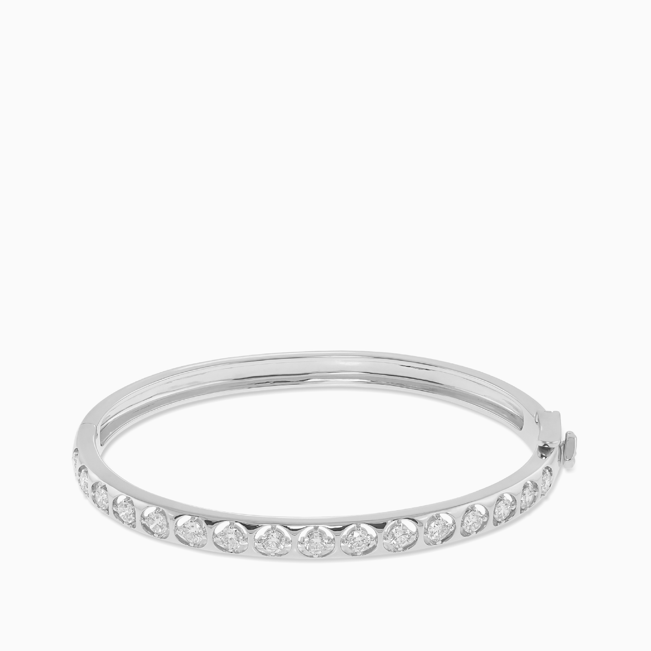 The Shai 14K Solid Gold Diamond Bangle Bracelet