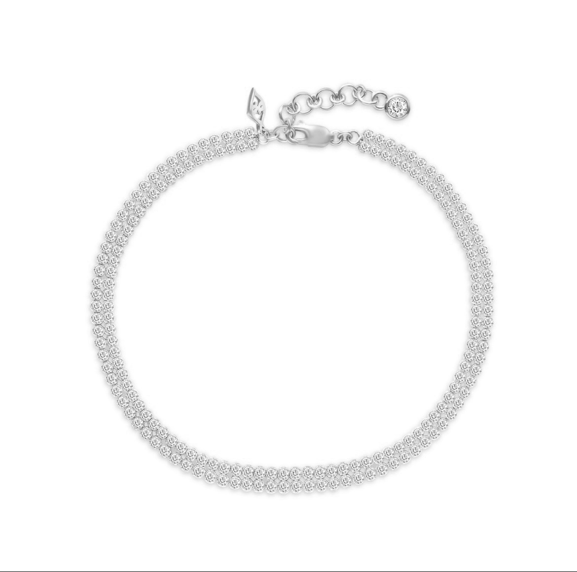 The Halo 14K Solid Gold Diamond Bracelet