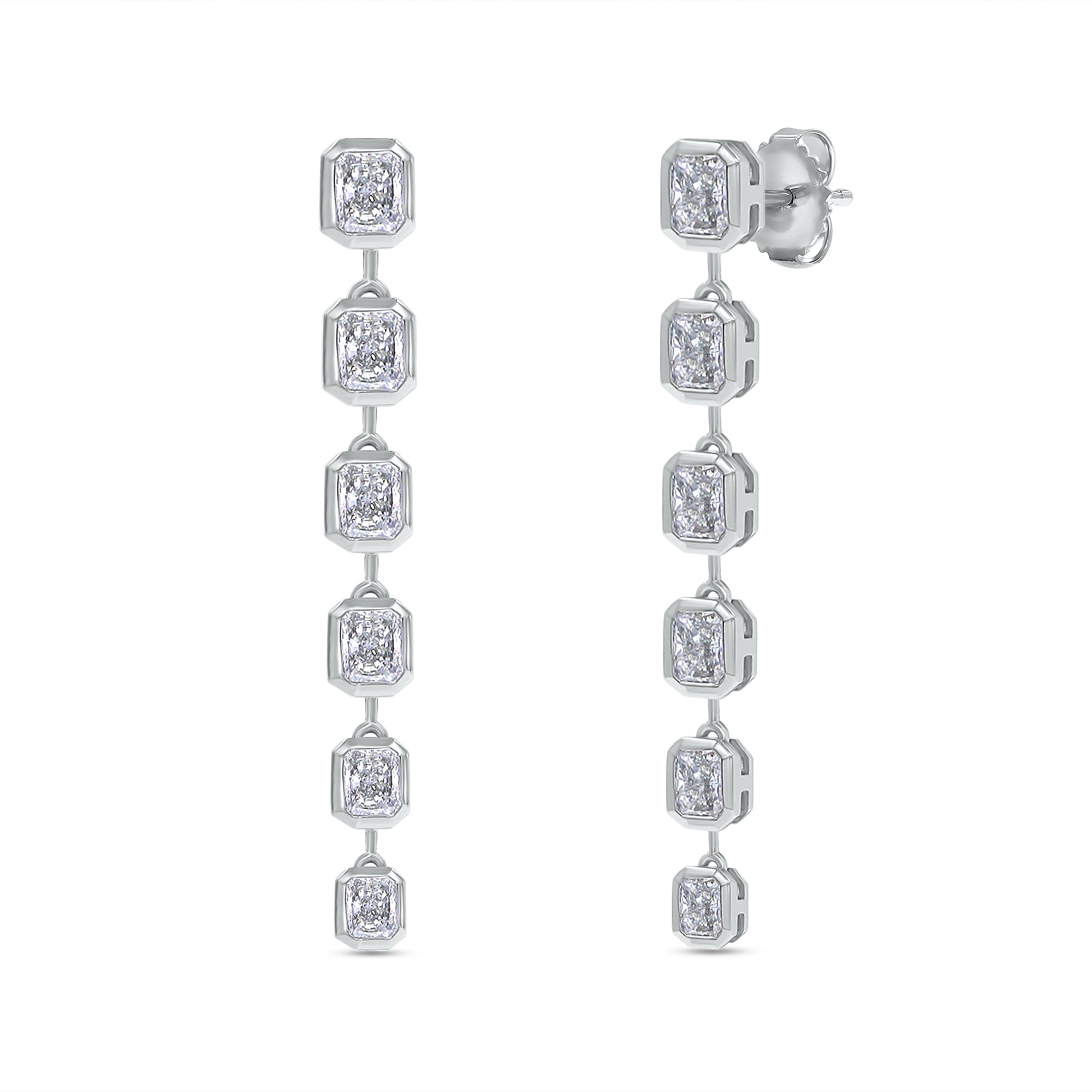 The Eliana Drop Earrings - 14K Solid Gold with Lab-Grown Diamonds