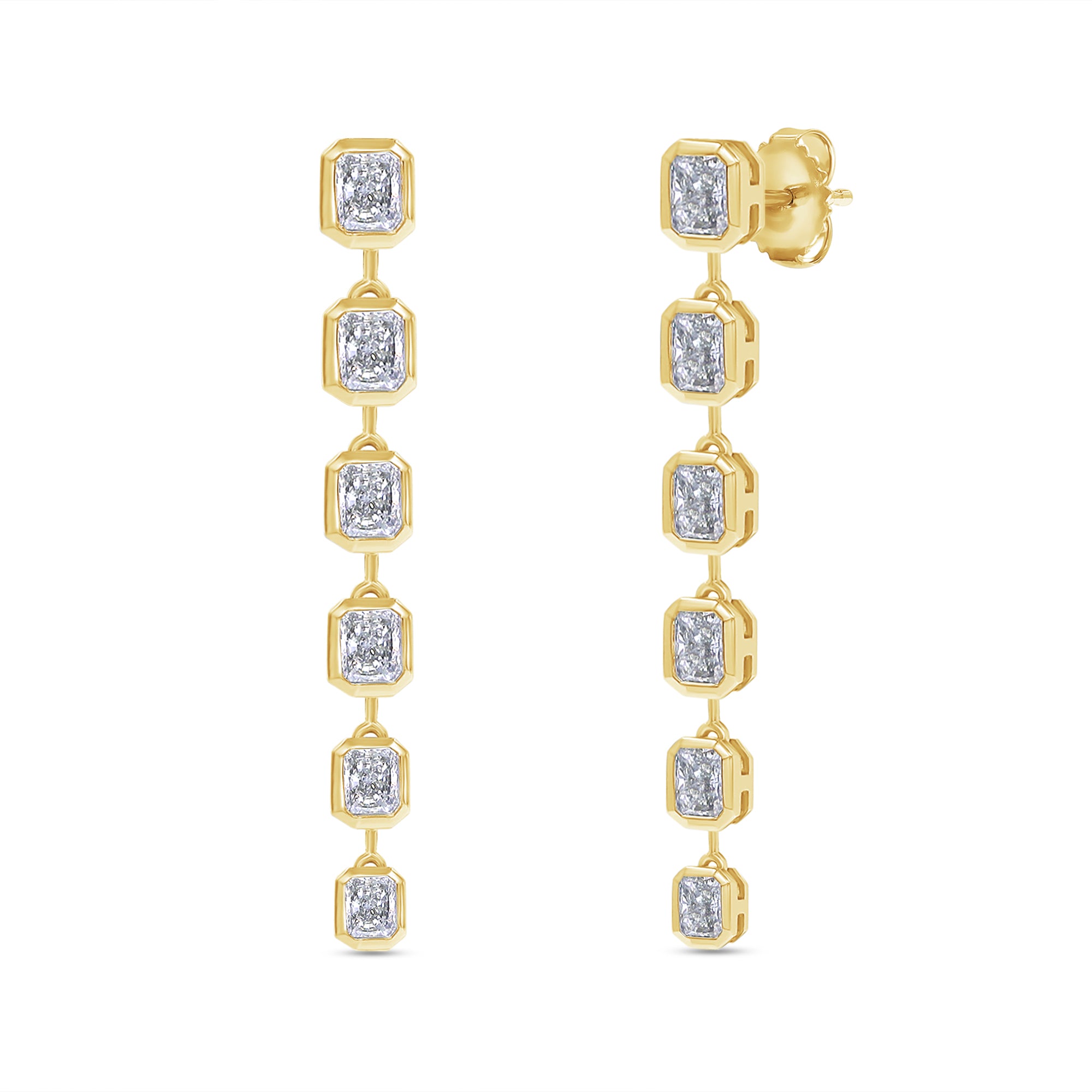 The Eliana Drop Earrings - 14K Solid Gold with Lab-Grown Diamonds