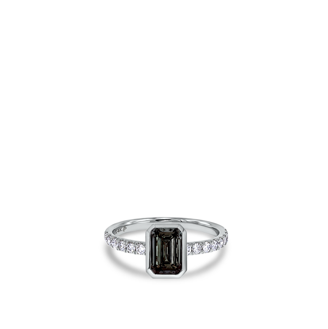 The Bay White Gold Smokey Diamond Ring