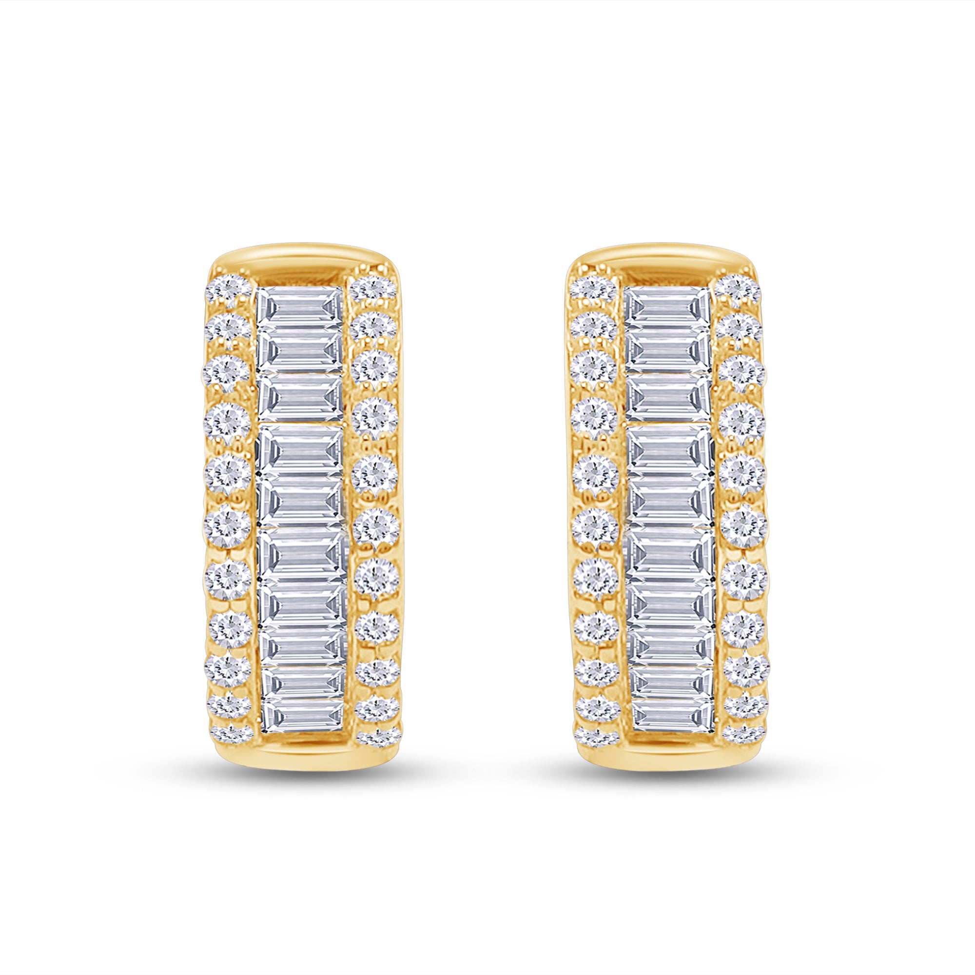 The Madison Huggie Earrings - 14K Gold Vermeil or Premium Sterling Silver with Lab-Grown Diamond Earrings