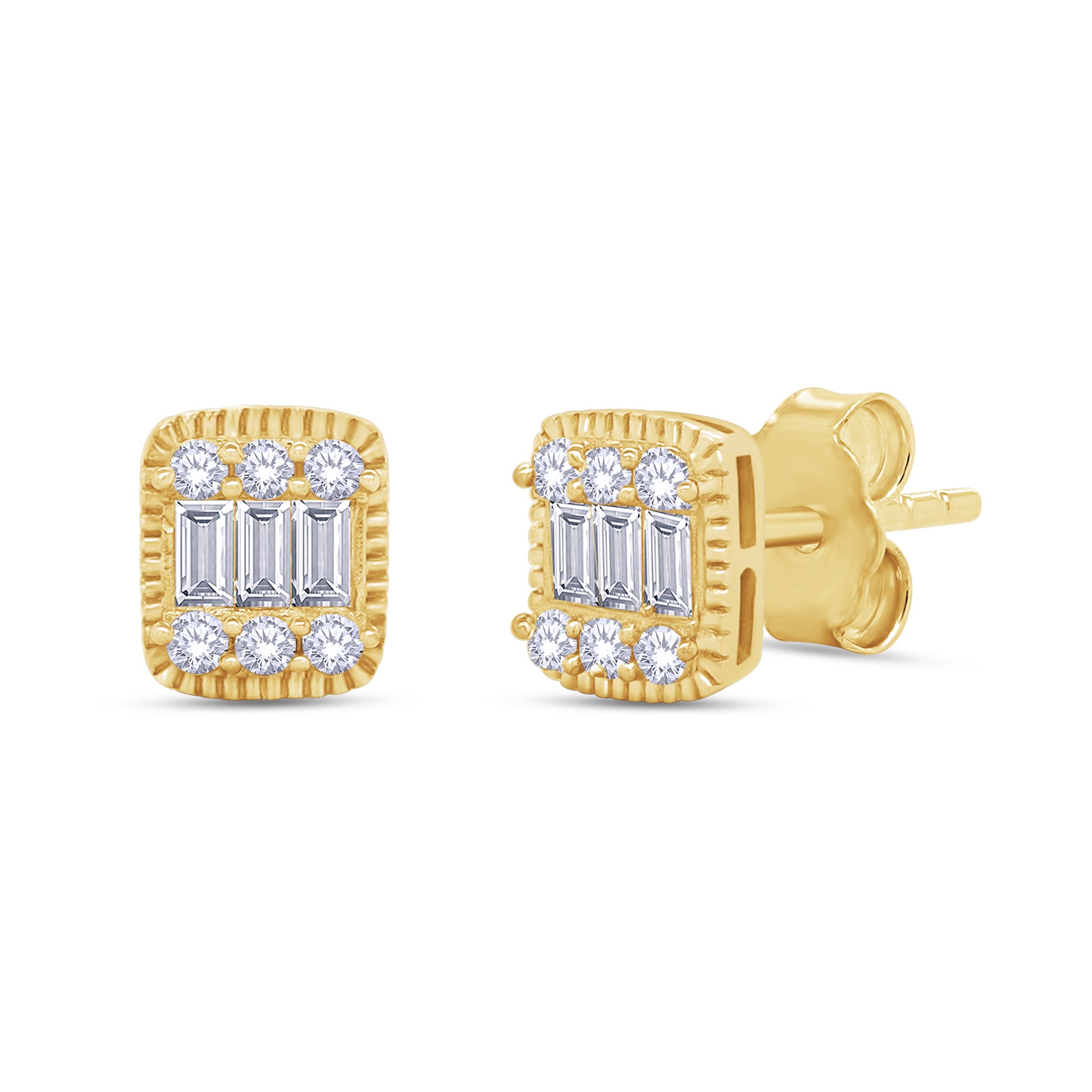 The Natalie Stud Earrings - 14K Gold Vermeil or Premium Sterling Silver with Lab-Grown Diamond Earrings