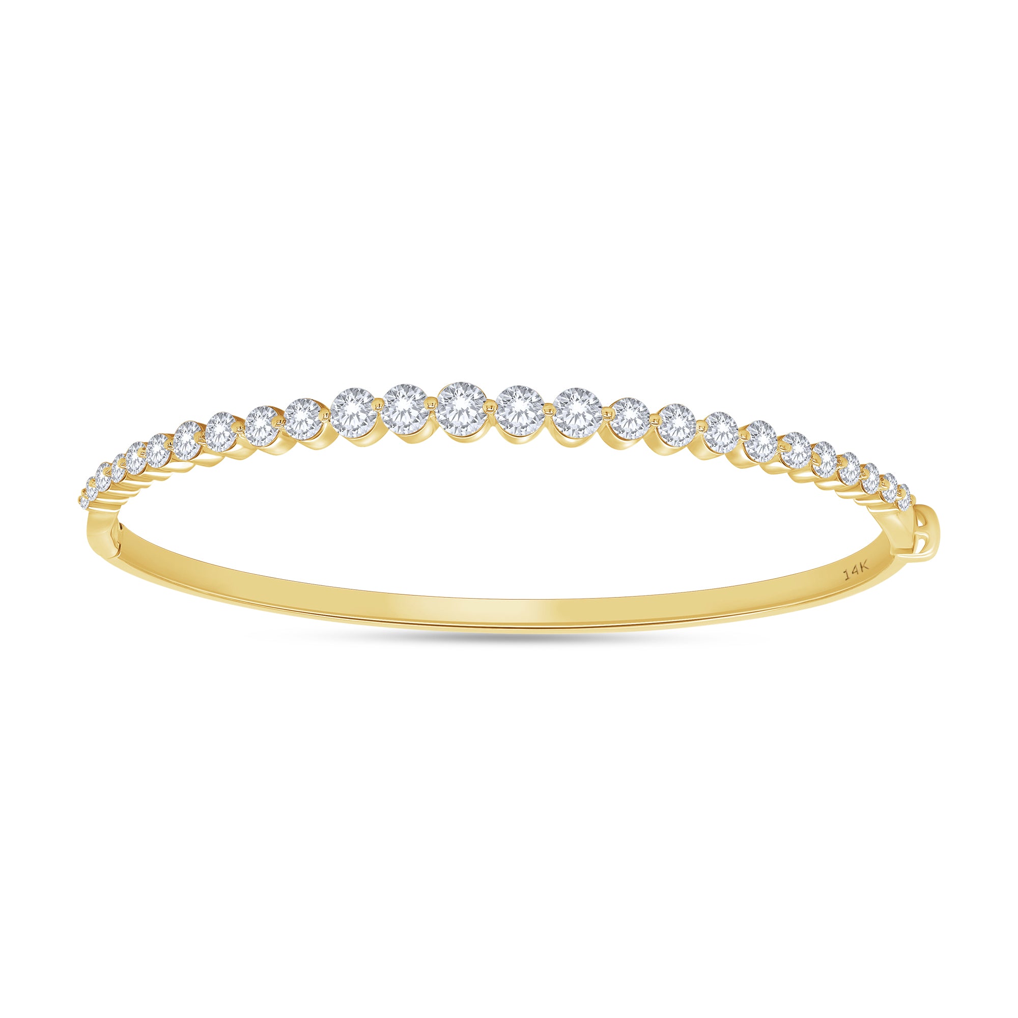 The Avery Bangle Bracelet - 14K Gold Vermeil or Premium Sterling Silver with Lab-Grown Diamond Bracelet