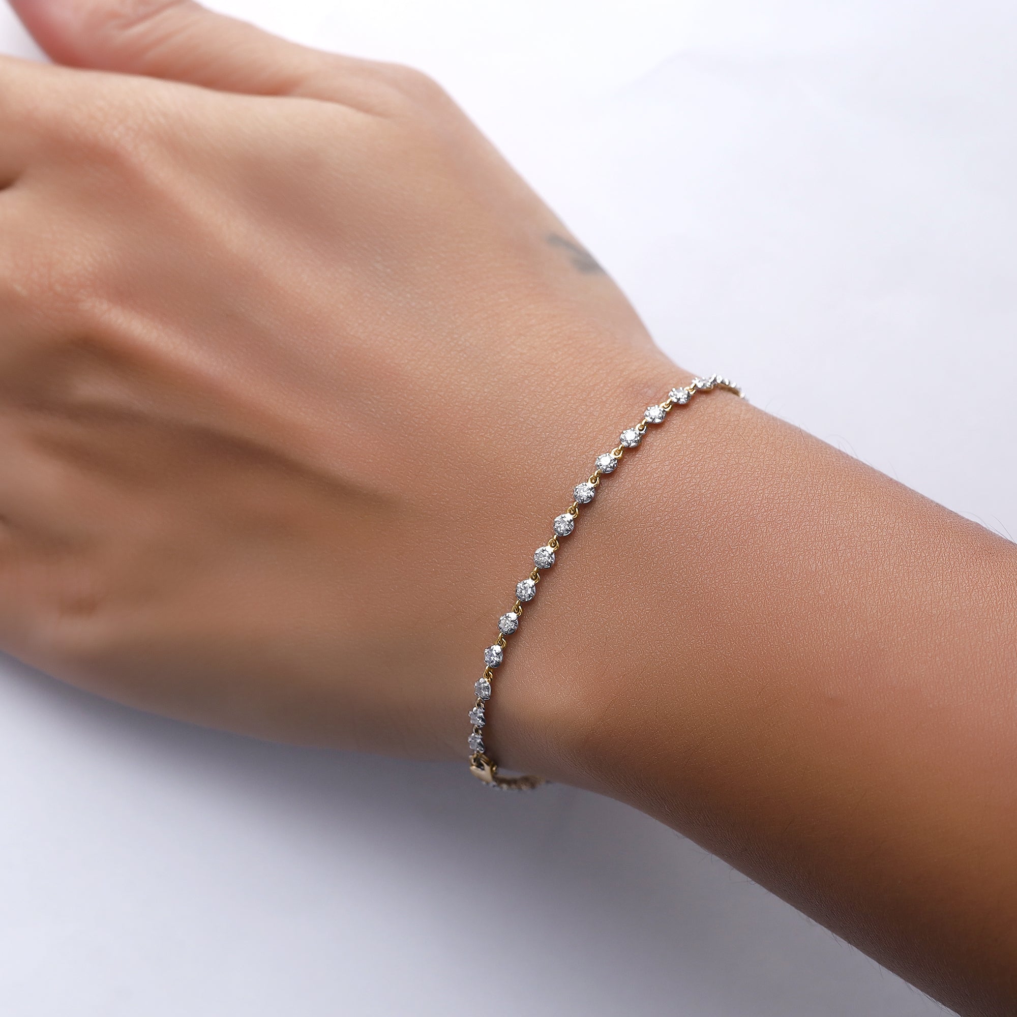 The Penny Bracelet - 14K Gold Vermeil or Sterling Silver with Lab-Grown Diamond Bracelet