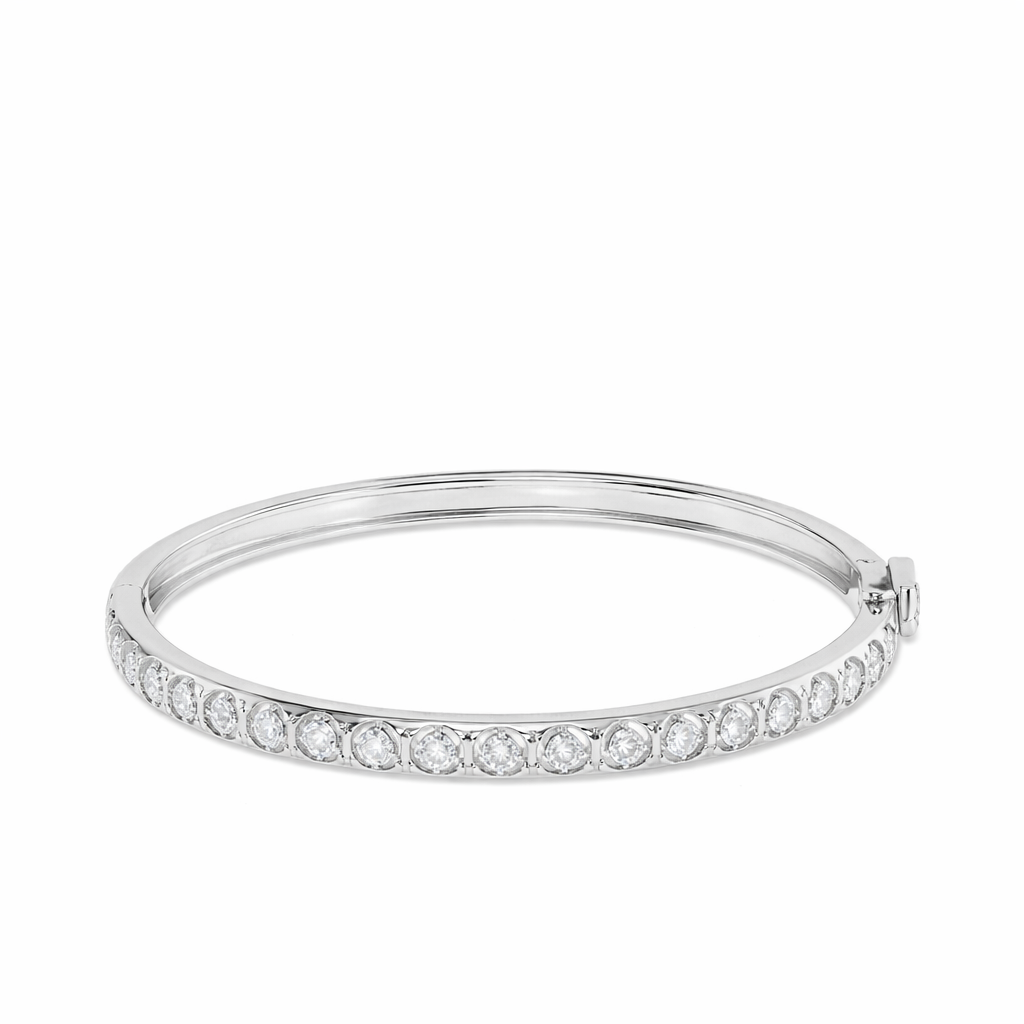 The Shai Bangle – 14K Gold Vermeil or Premium Sterling Silver with Lab Grown Diamonds
