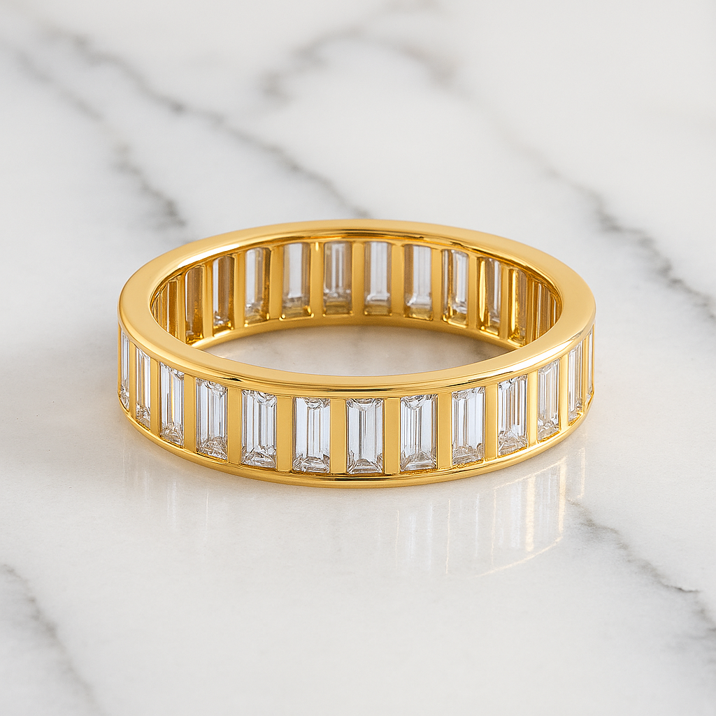 The Sonia Band Ring - 14K Solid with Lab-Grown Diamond