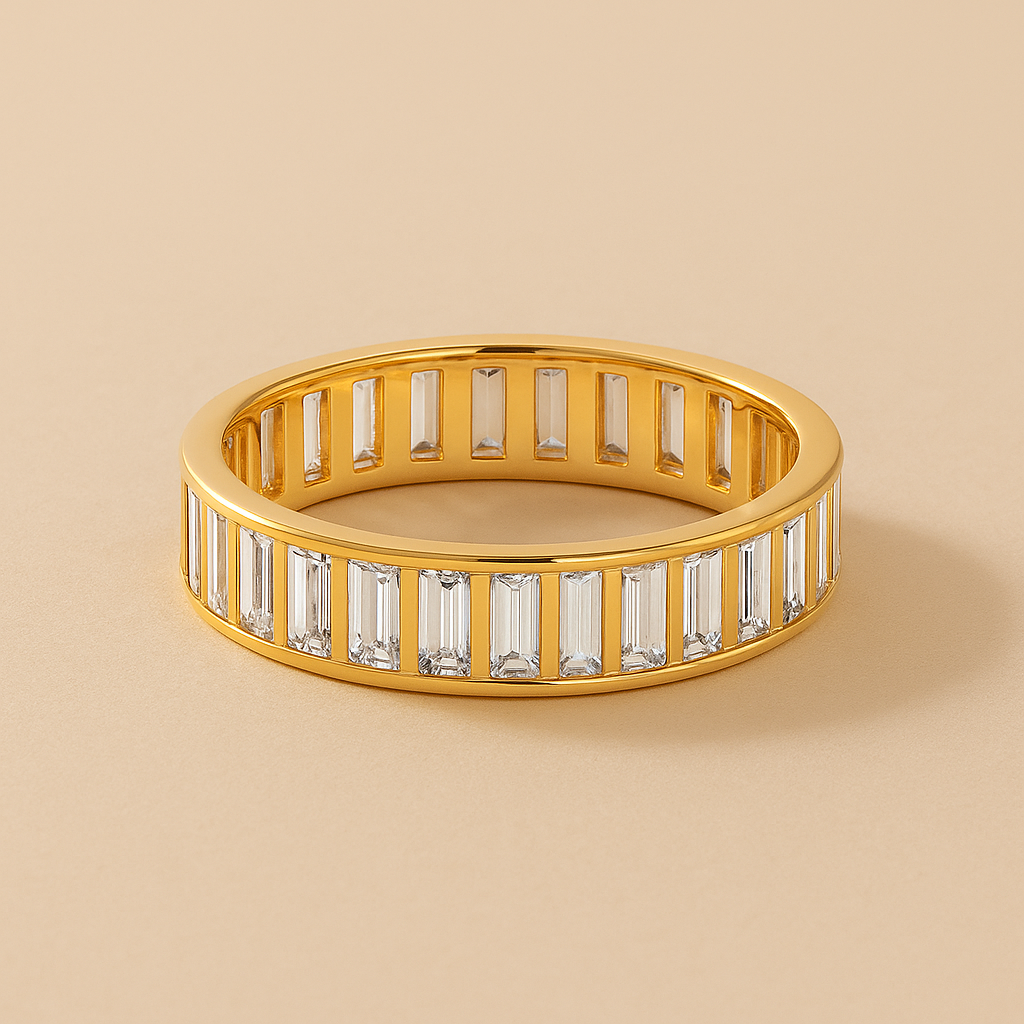 The Sonia Band Ring - 14K Solid with Lab-Grown Diamond