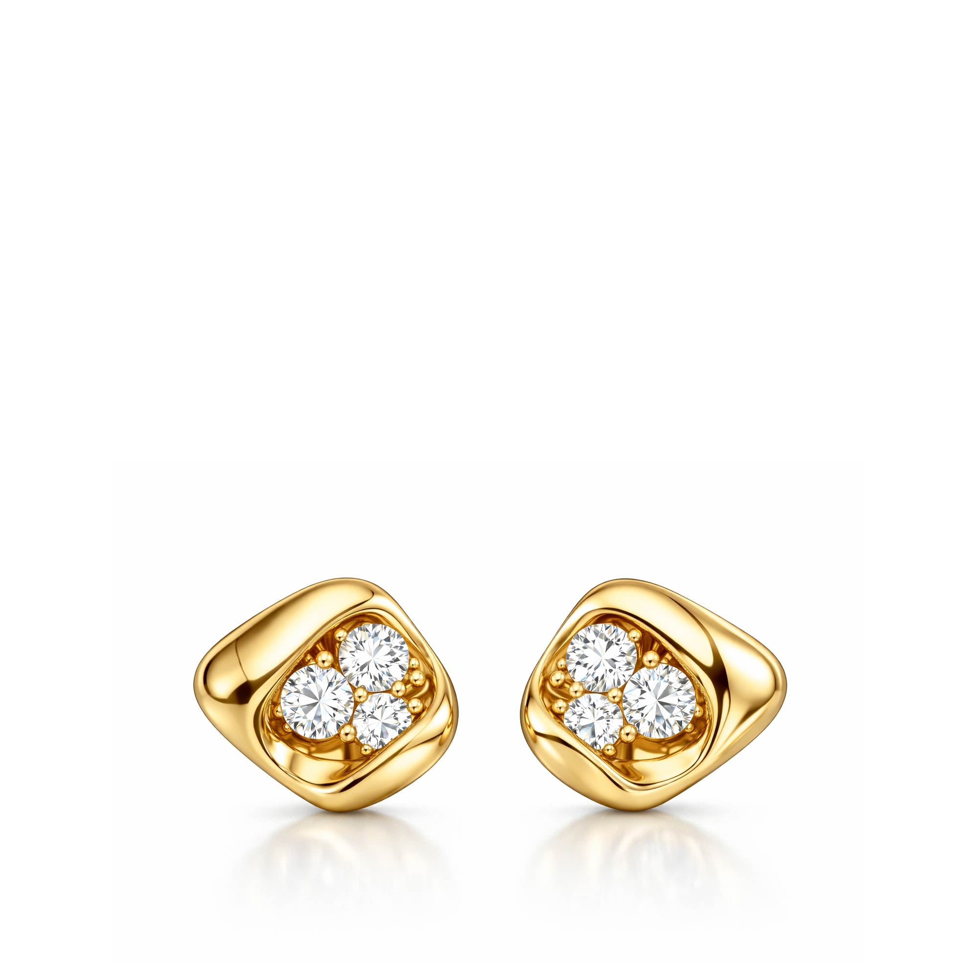The Ava Earrings - 14K Gold Vermeil or Sterling Silver with Lab-Grown Diamond Earrings
