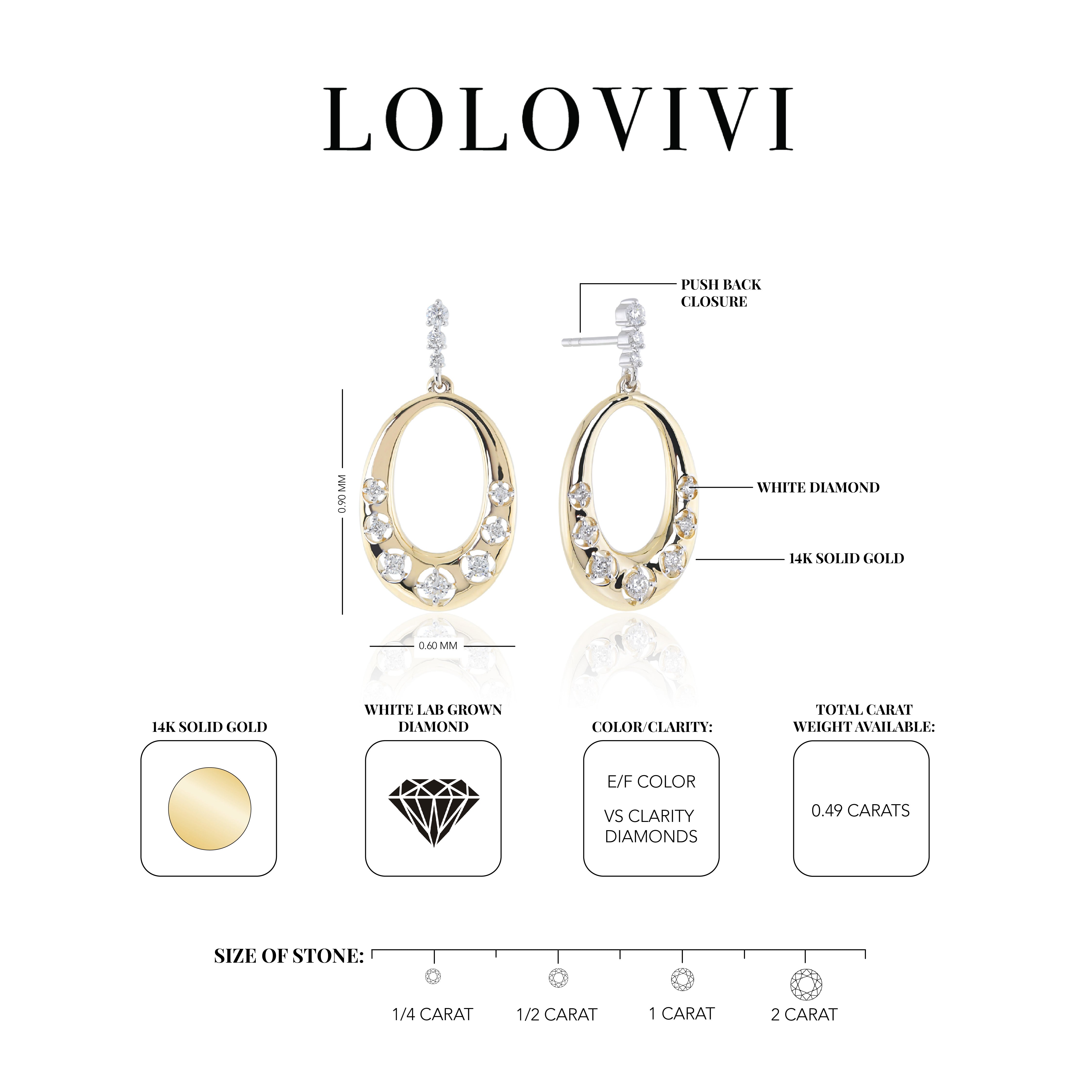 The Ellis 14K Solid Gold Diamond Earrings