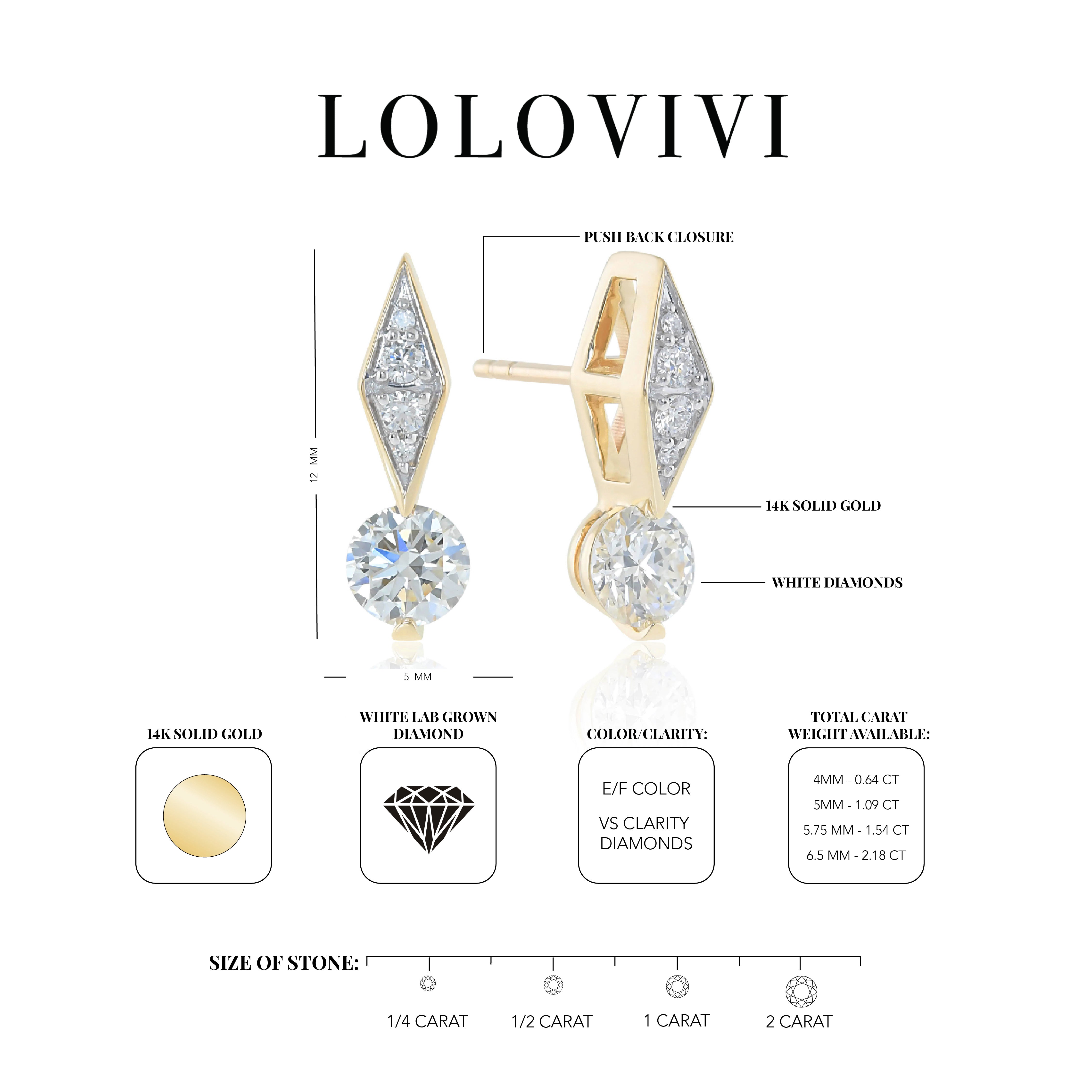 The Channing 14K Solid Gold Diamond Earrings