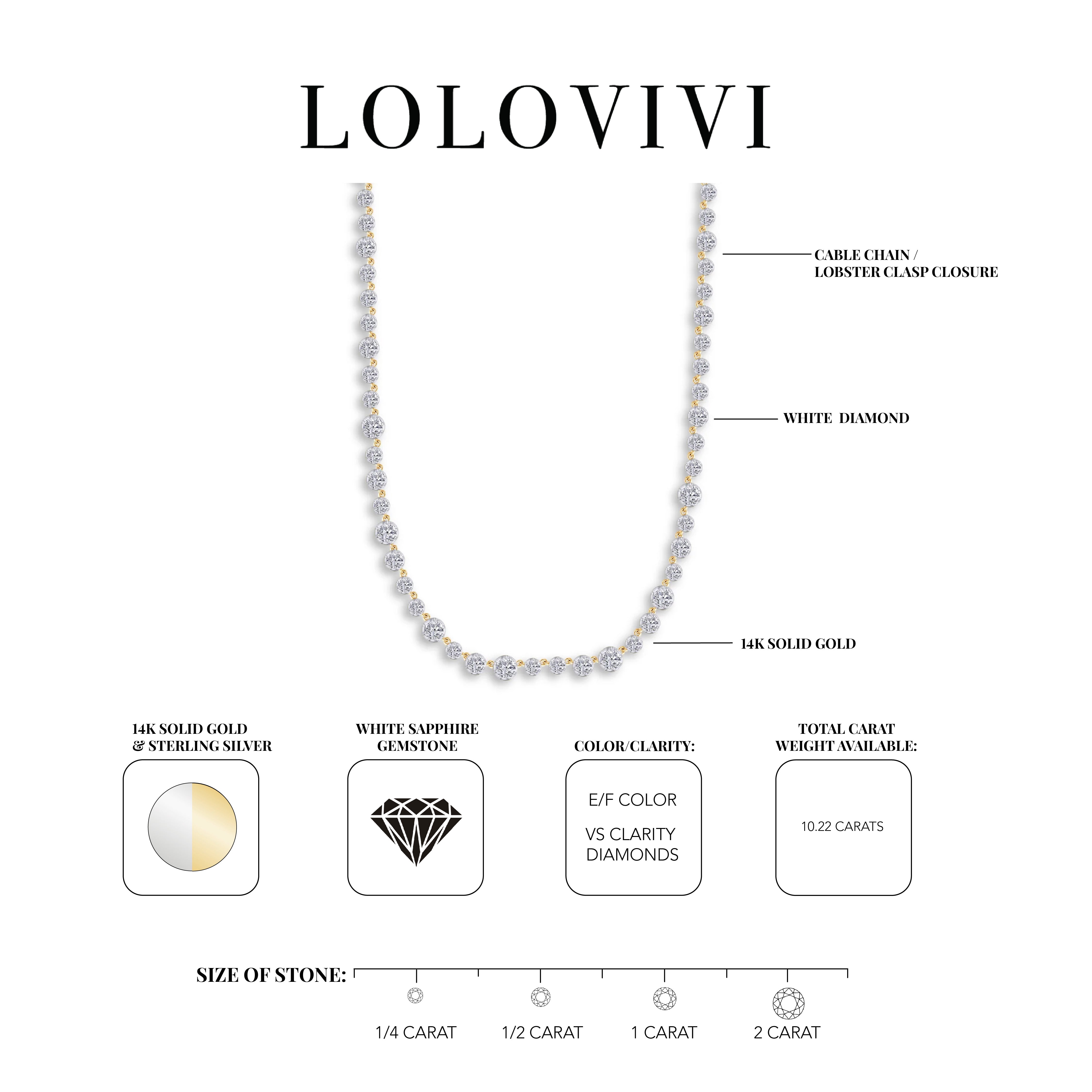 The Saige 14K Solid Gold Diamond Necklace