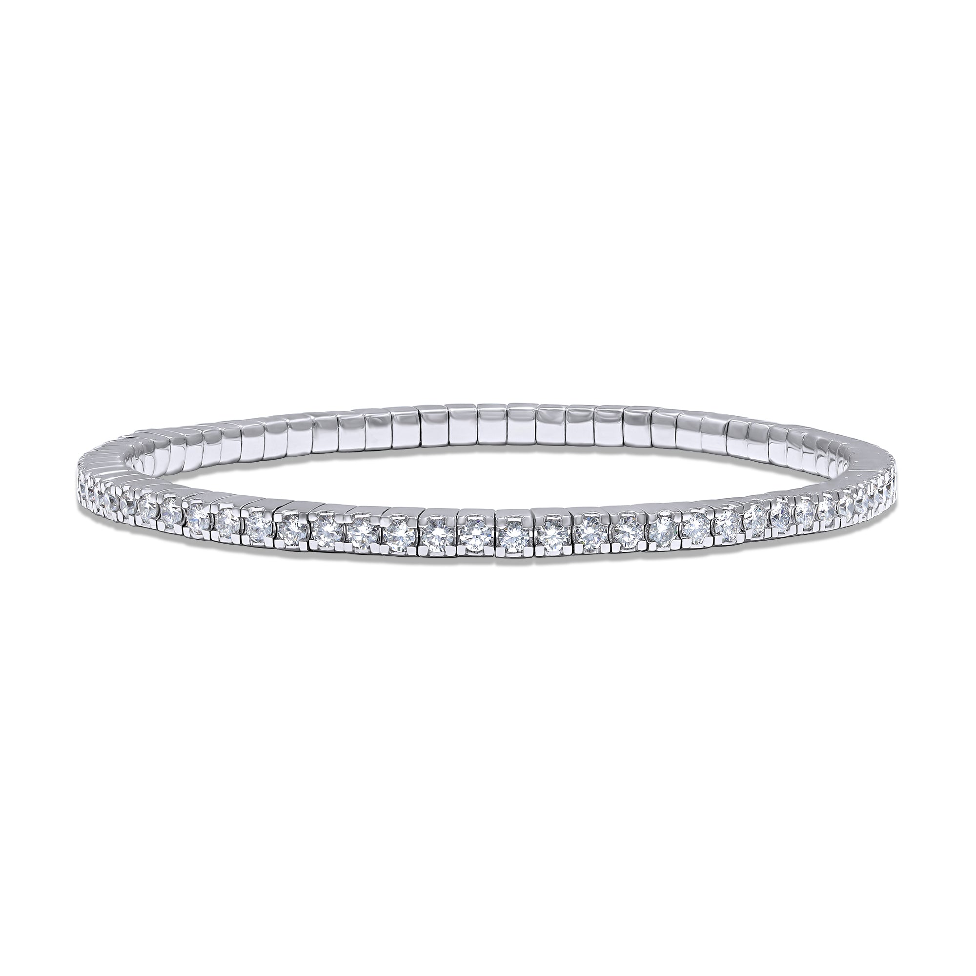 Diamond bracelet on a white background