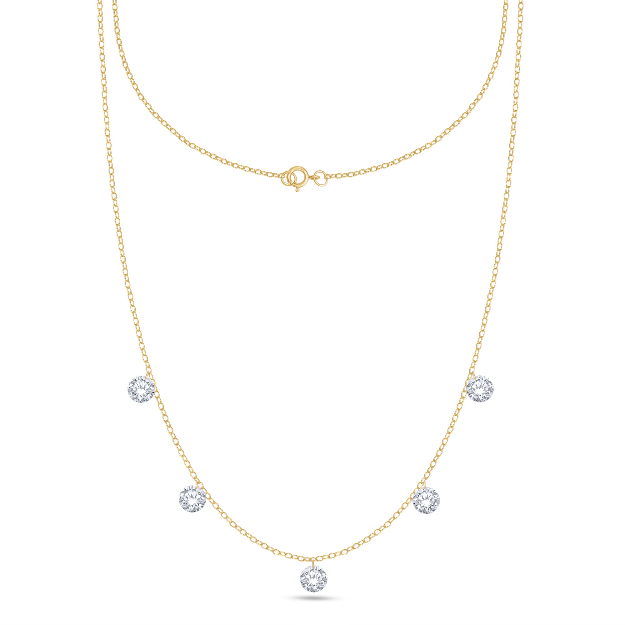 The Kali Delicate Necklace – 14K Gold Vermeil or Sterling Silver with Lab-Grown Diamonds