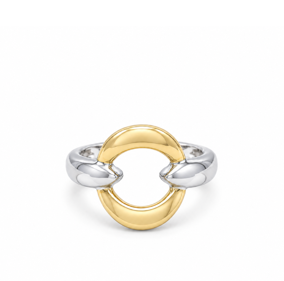 The Tova 14k gold vermeil with lab diamonds on a white background