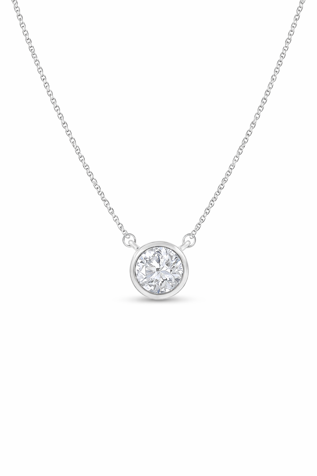 The Yael Single Pendant Necklace - 14K Gold Vermeil or Premium Sterling Silver with Lab-Grown Diamonds