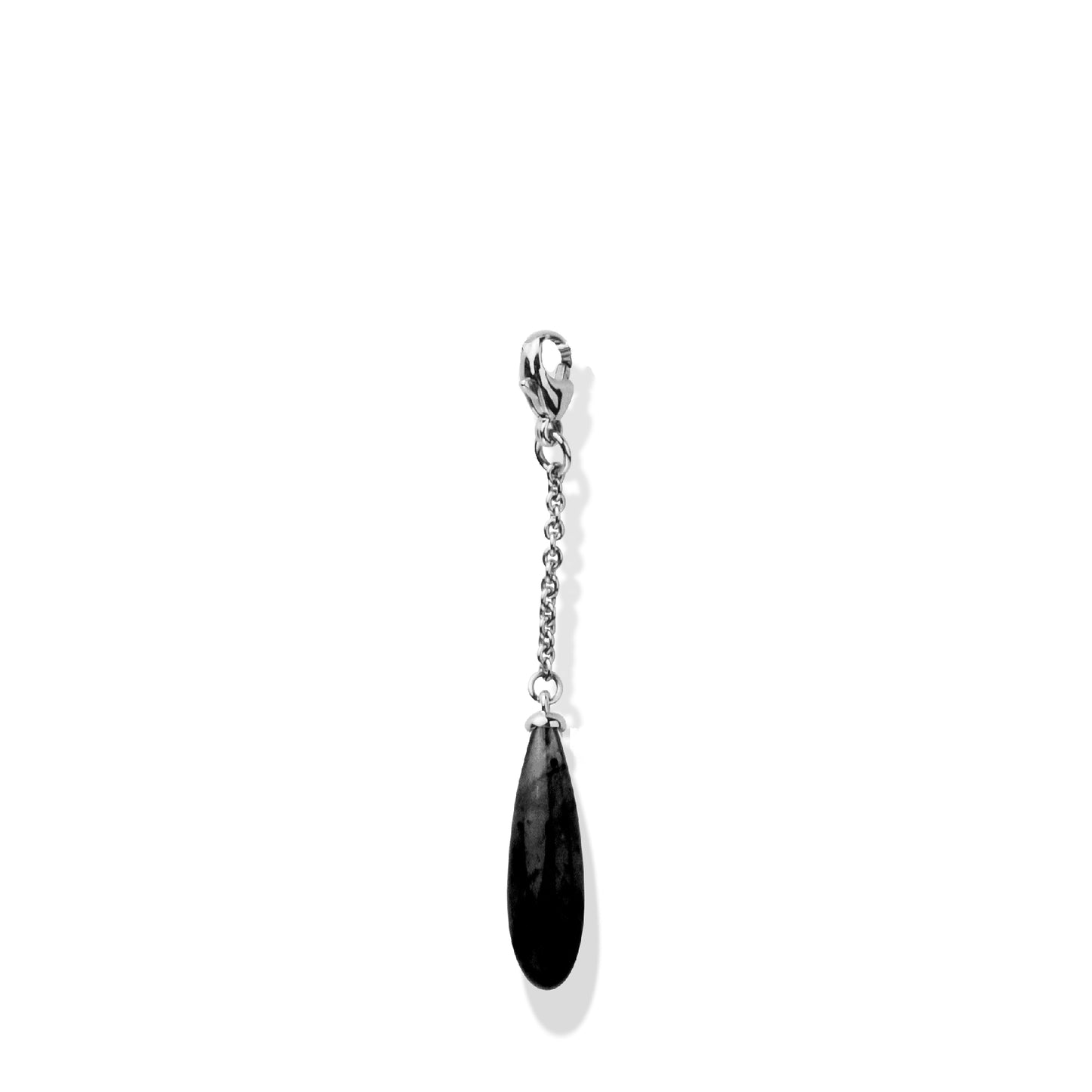 Black Quartz Pendant | Black Rutilated Quartz Pendant with Sterling Silver