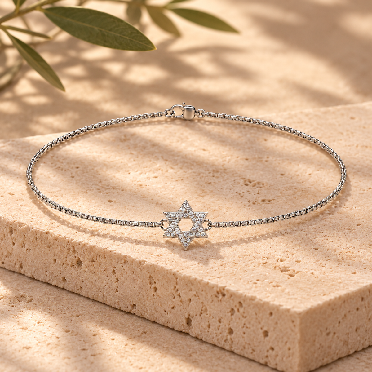 The Star of David Bracelet - 14K Gold Vermeil or Premium Sterling Silver with Lab-Grown Diamond Bracelet
