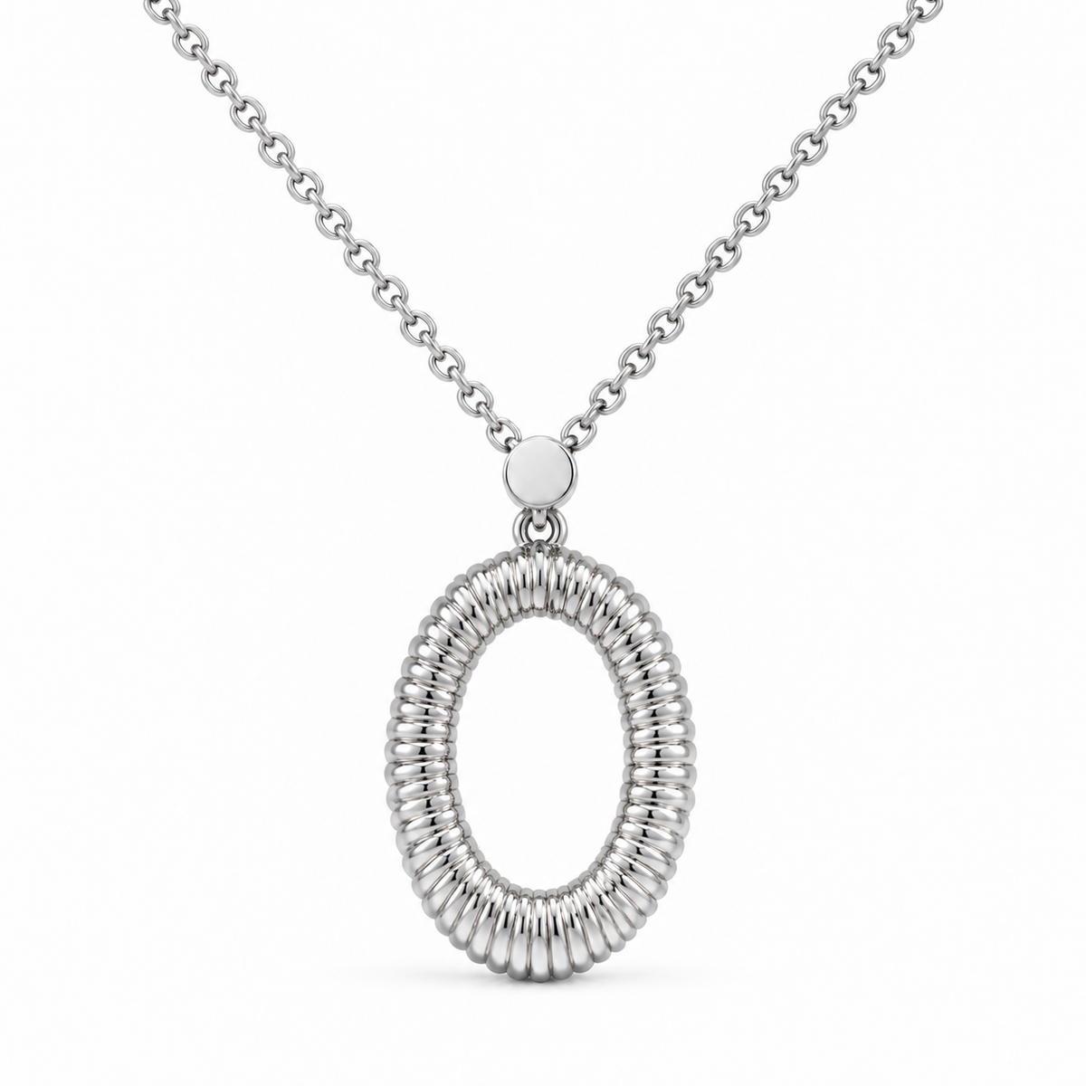 The Kala Ridged Necklace - 14K Gold Vermeil or Sterling Silver Necklace