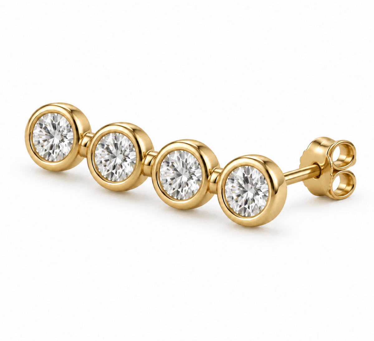 The Parker Crawler Earrings - 14K Gold Vermeil or Sterling Silver with Lab-Grown Diamond Crawler Earrings