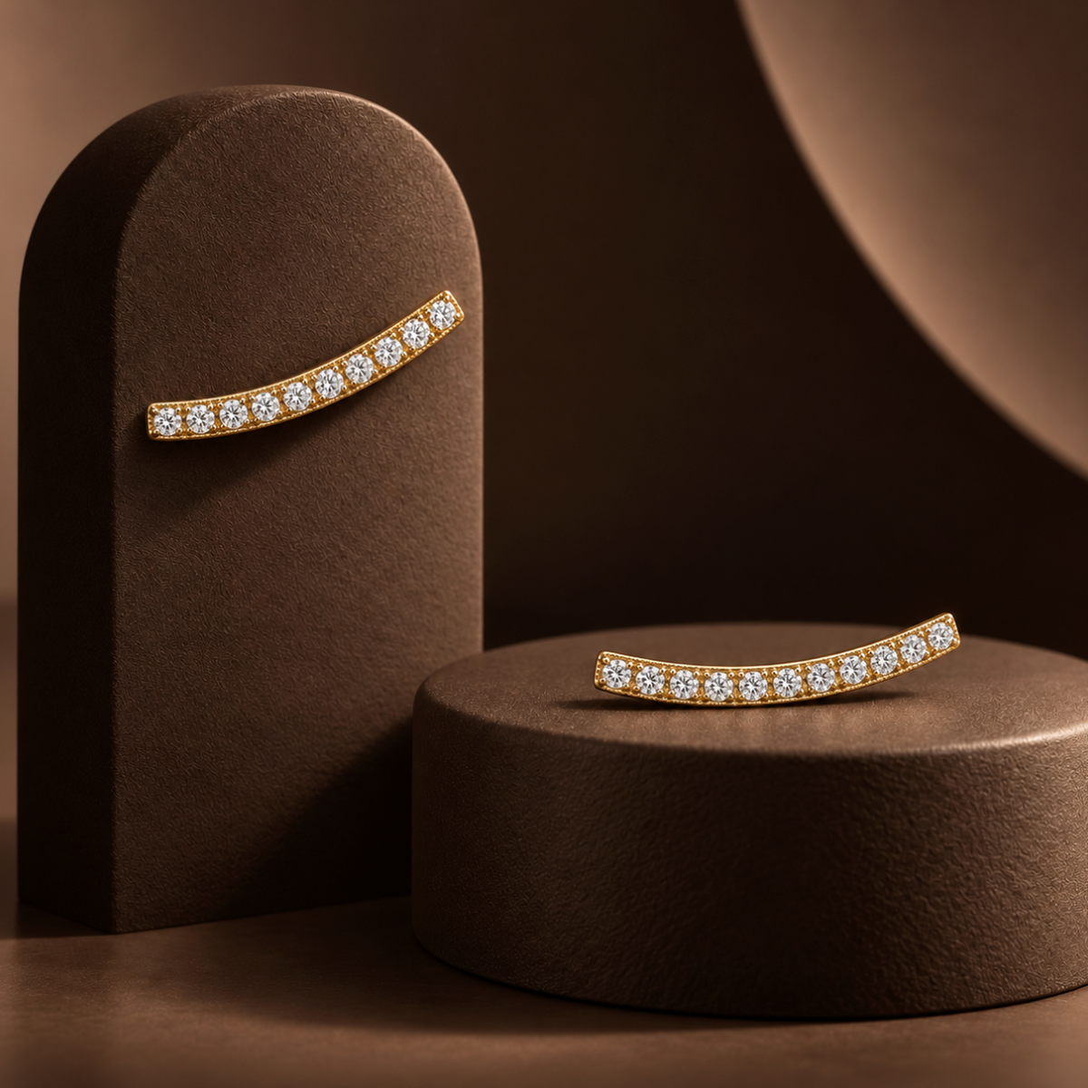 The Wren Crawler Earrings - 14K Gold Vermeil or Sterling Silver with Lab-Grown Diamond Crawler Earrings