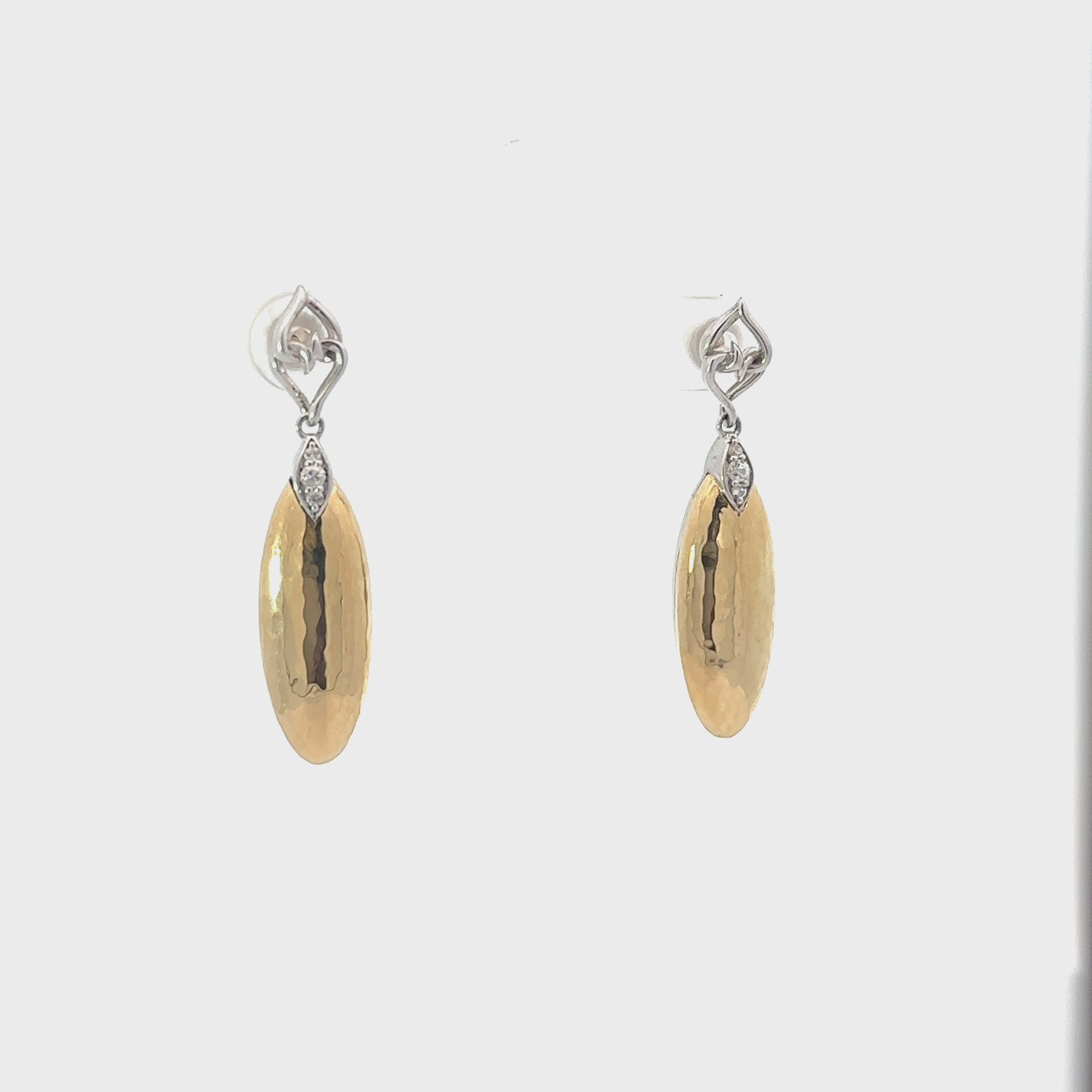 The Asher Sterling Silver 14K Solid Gold Gemstone Earrings