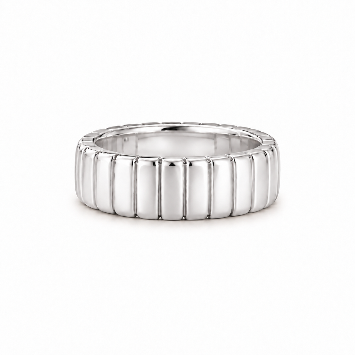 The Kala Ridged Ring - 14K Gold Vermeil or Sterling Silver Ring