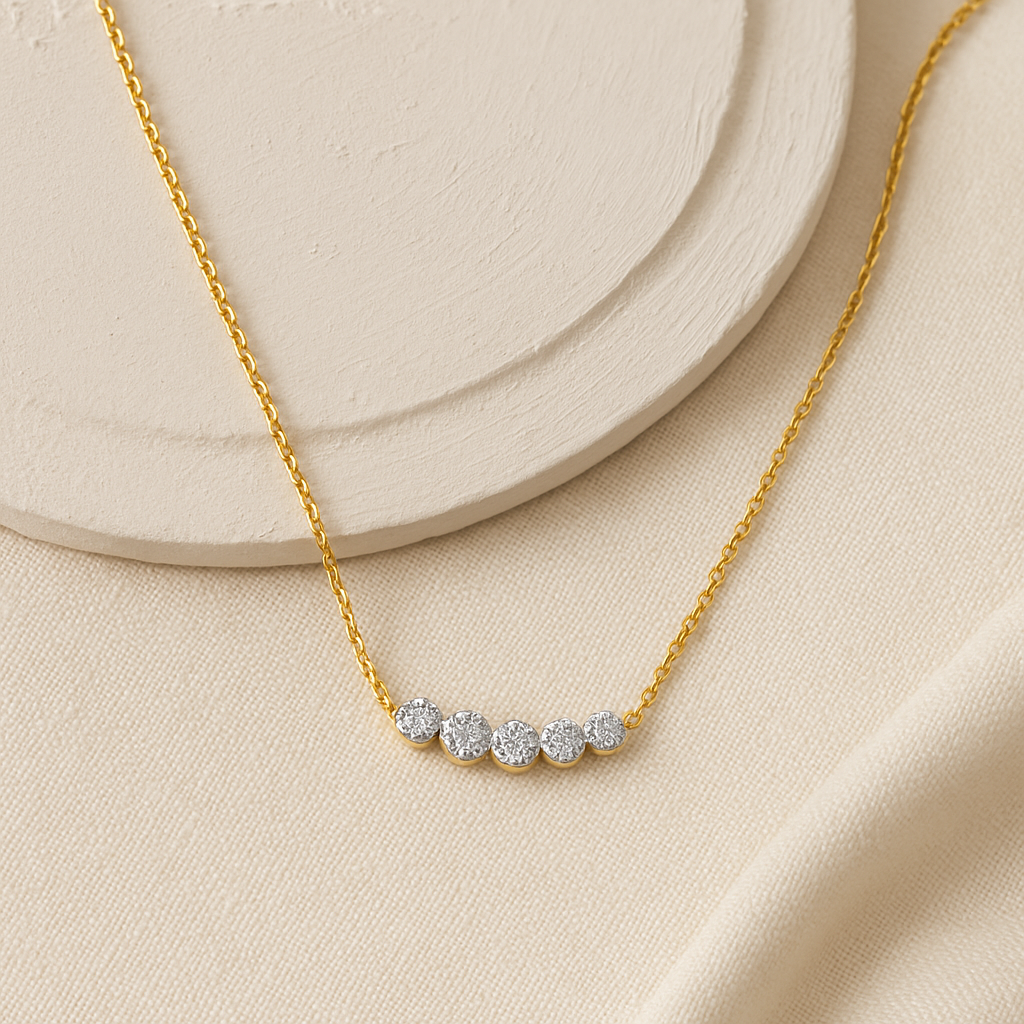 solid gold diamond necklace