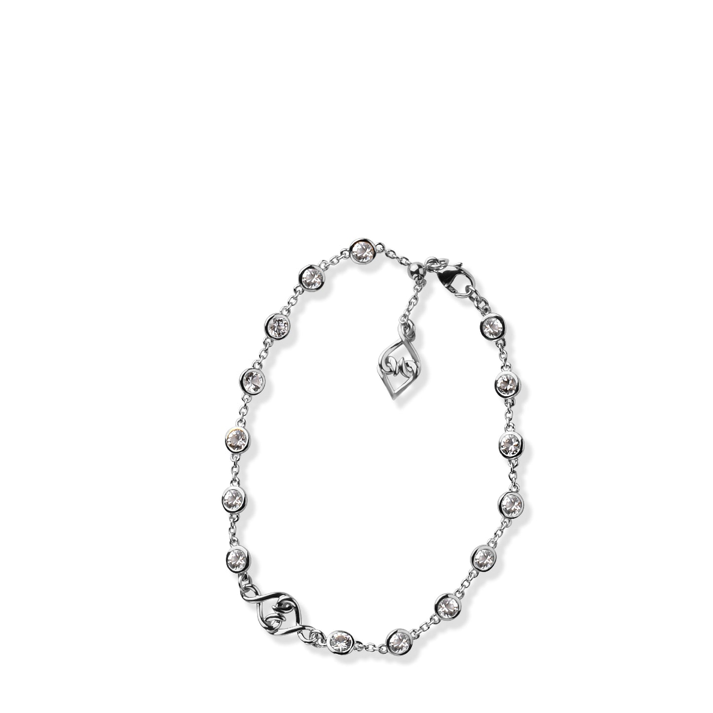Sterling Silver Heart Bracelet | Handmade Woven Heart Bracelet