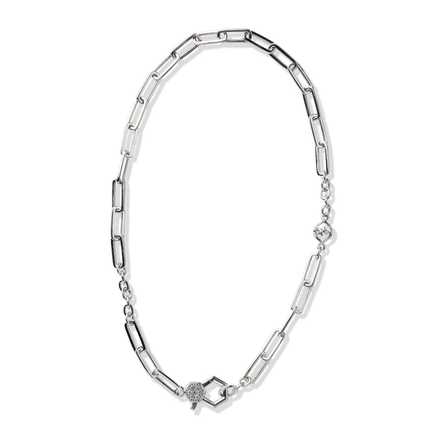 Paperclip Necklace | 18" Silver Paperclip Necklace by Lolovivi