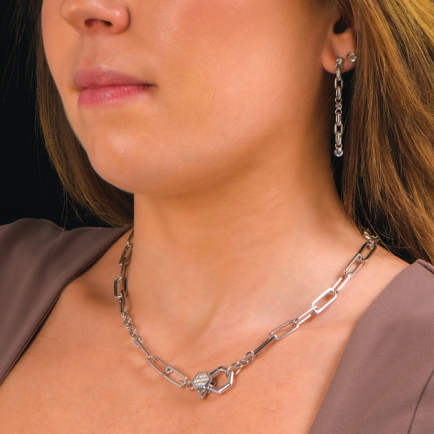 Paperclip Necklace | 18" Silver Paperclip Necklace by Lolovivi
