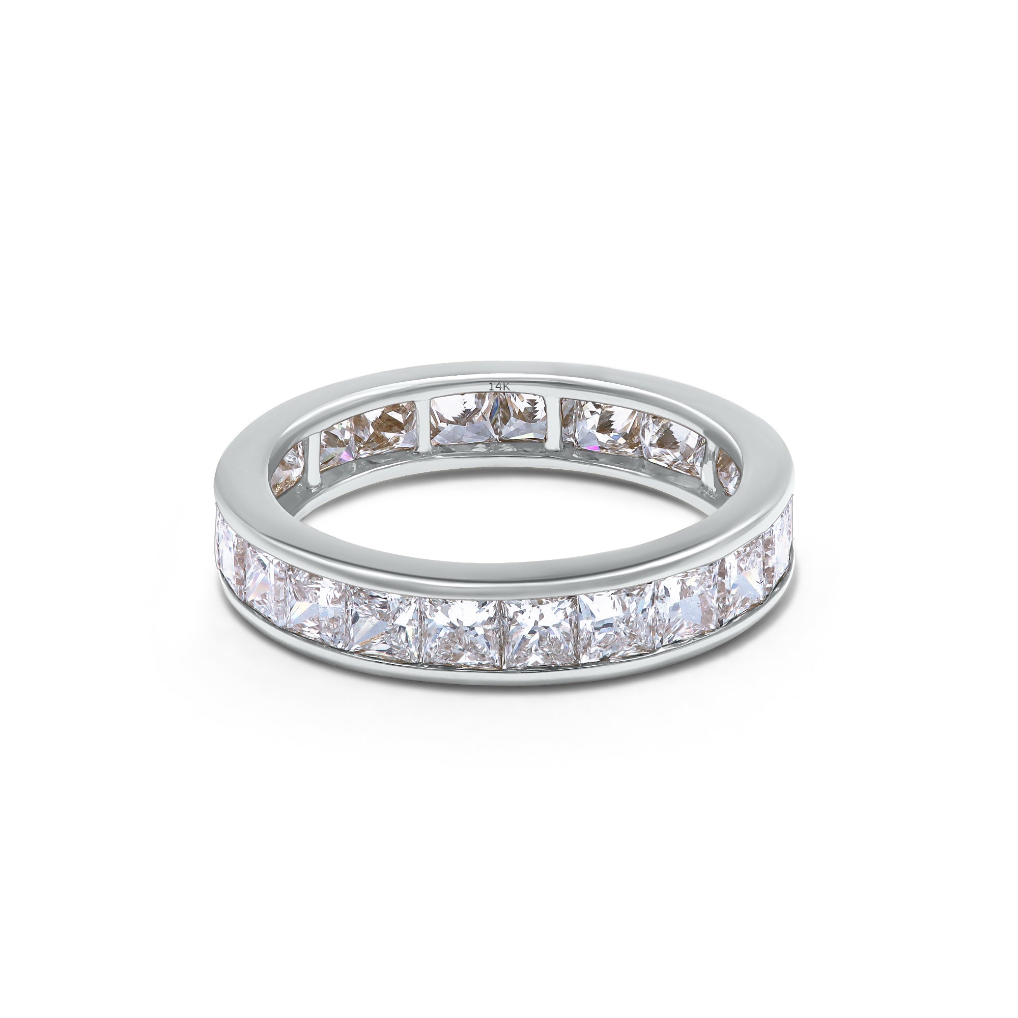 Diamond ring with a white background