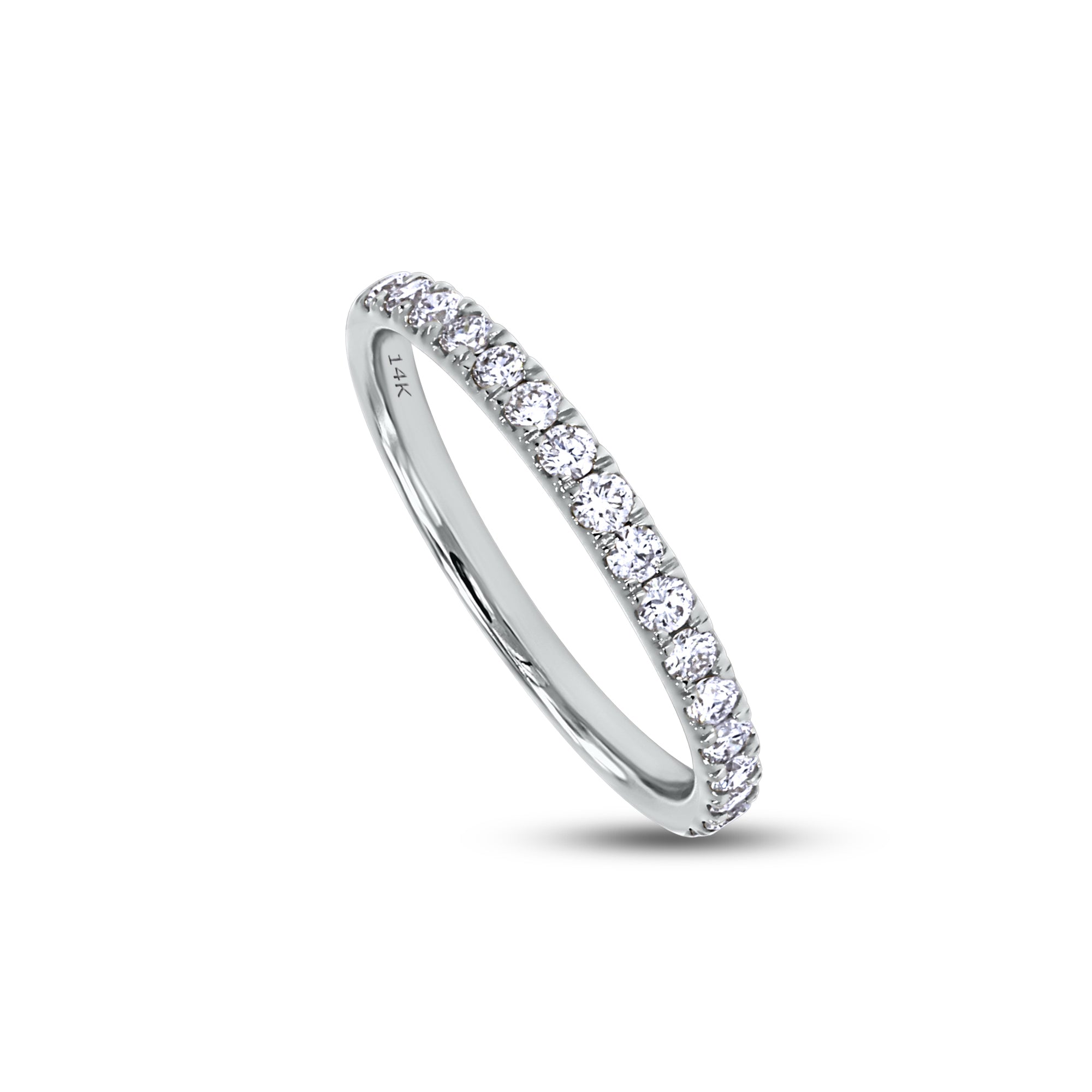 Diamond ring on a white background