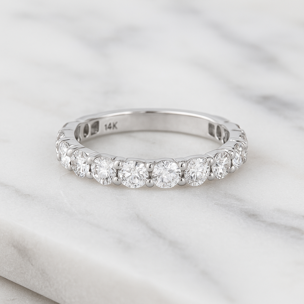 white gold wedding band ring