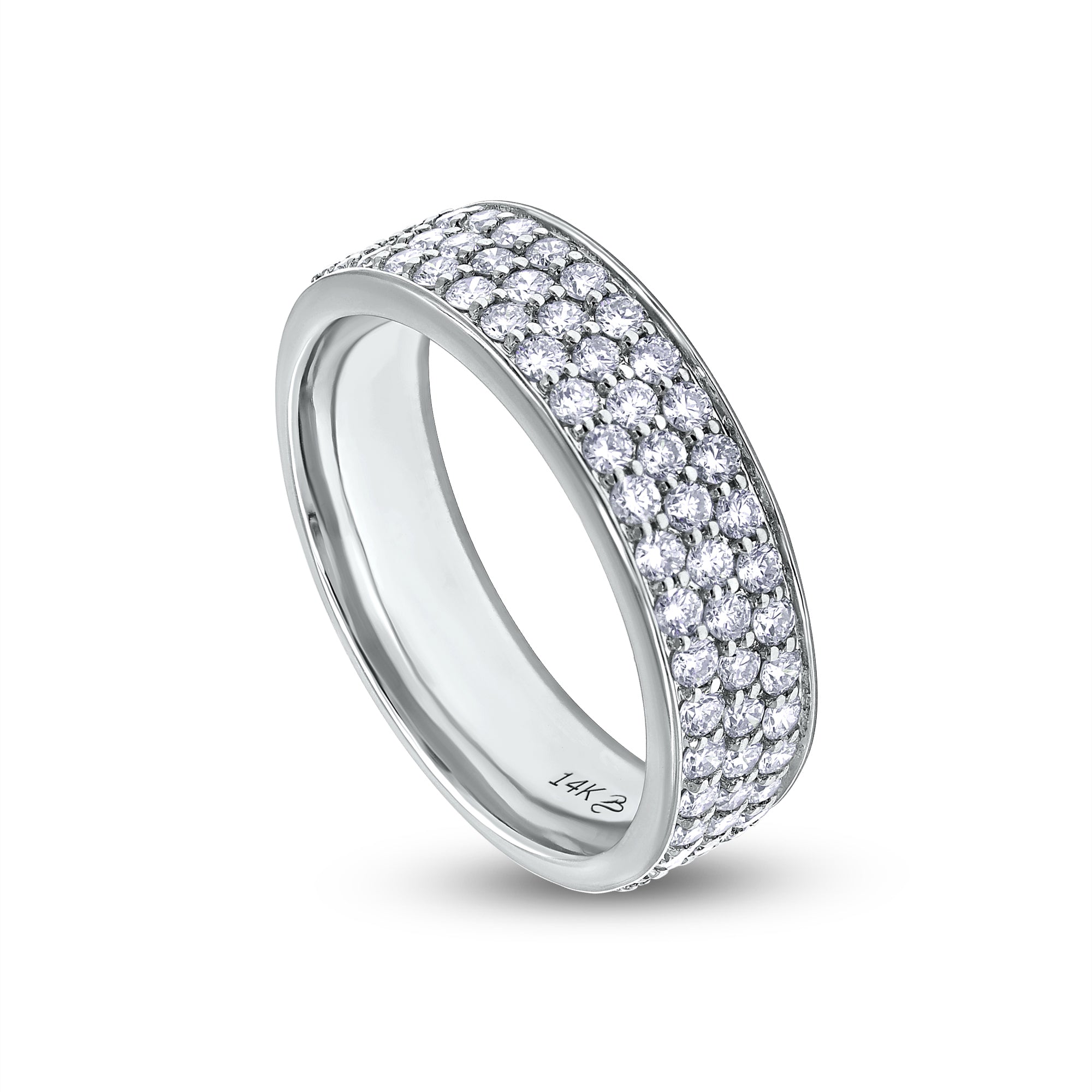 white gold lab grown diamond wedding band