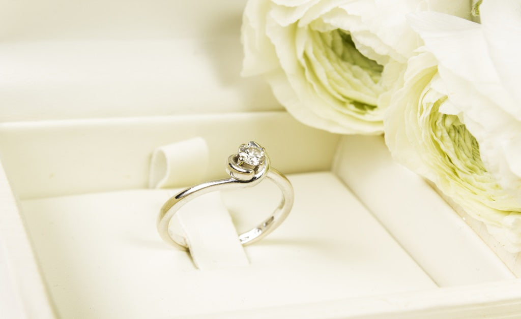 Sterling Silver Engagement Ring 