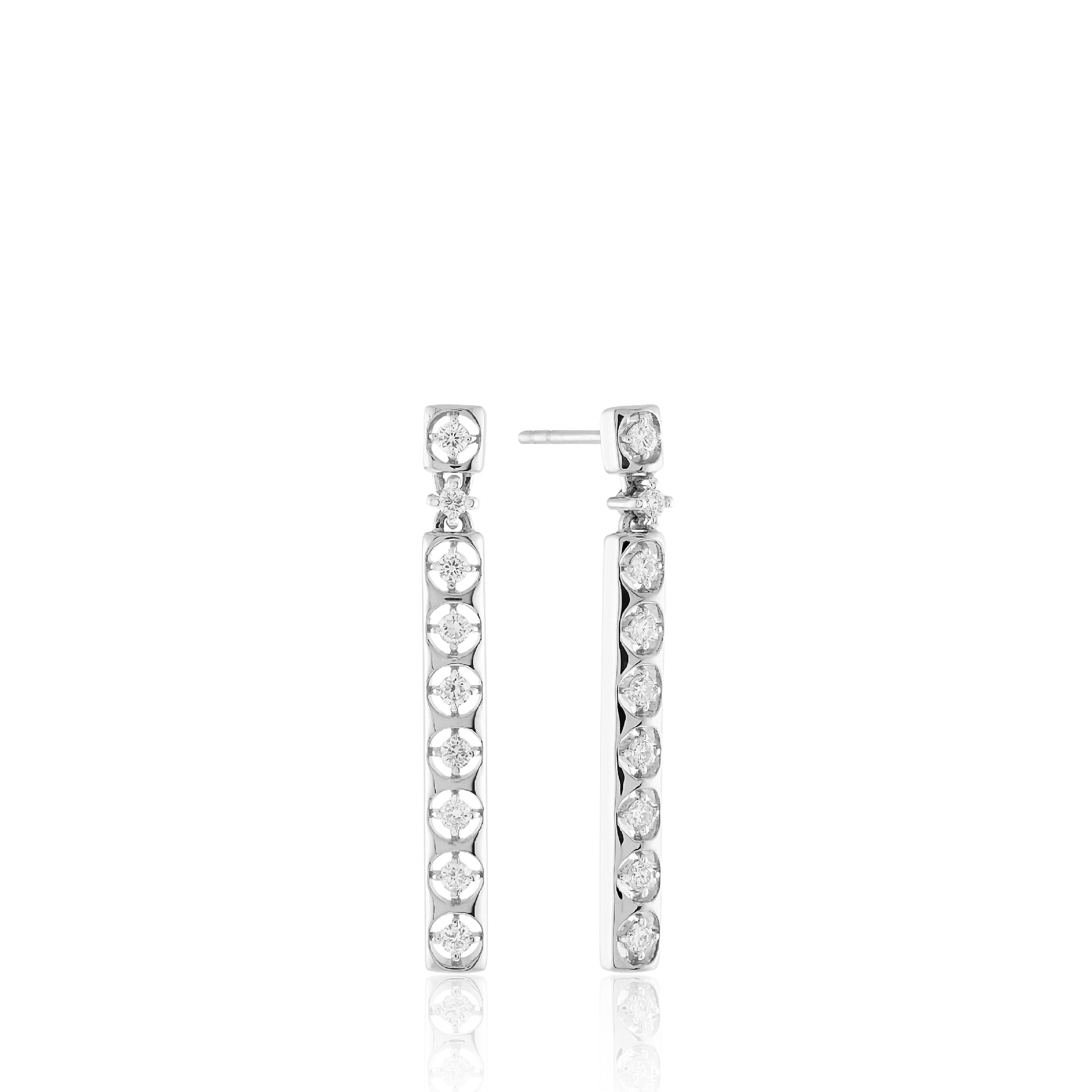 The Sloane 14K Solid Gold Diamond Earrings