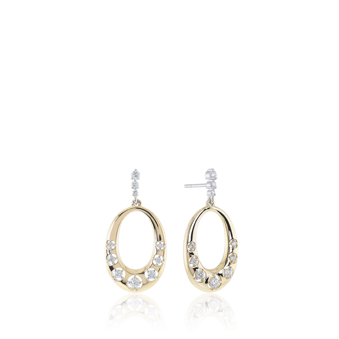 The Ellis Earrings - Carat Couture Carbon Neutral Diamond and Gold Knocker Earrings