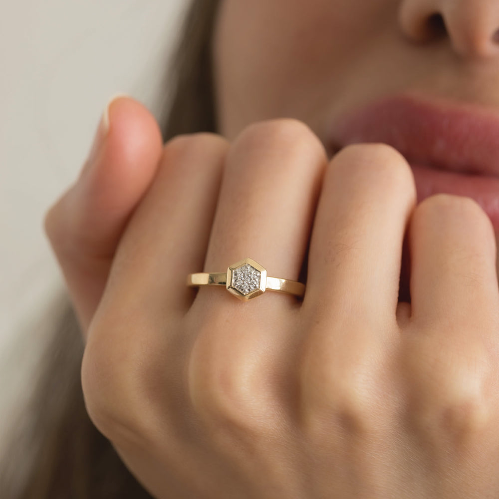 Lab Grown Diamond Ring with 14K Gold