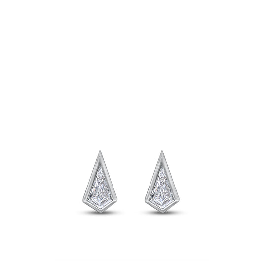 The Sydney Earrings - White Gold Carat Couture Lab Grown Diamond Trilliant Cut Earrings