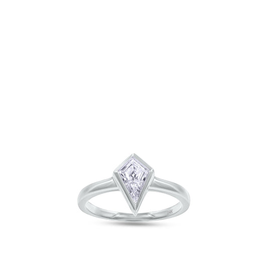 The Koda Ring - White Gold Carat Couture Lab Grown Diamond Knite-Shaped Statement Ring