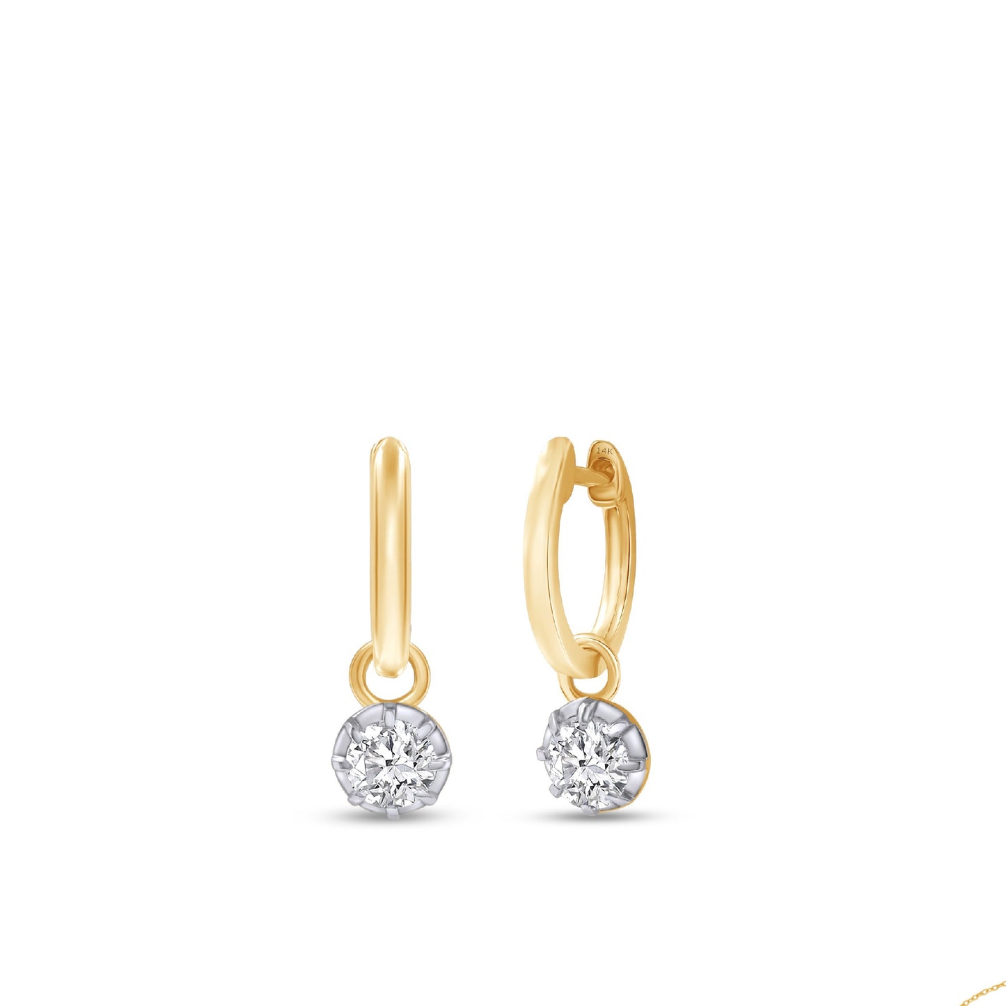 Carat Couture Diamond Carbon Neutral Small Solid Gold Earrings