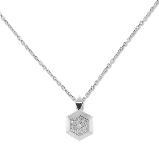 The Lennon 14K Solid Gold Diamond Pendant Necklace