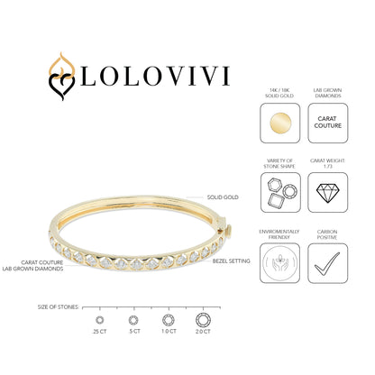 The Shai Bangle - Carat Couture Carbon Neutral Diamond and Solid Yellow Gold Bangle