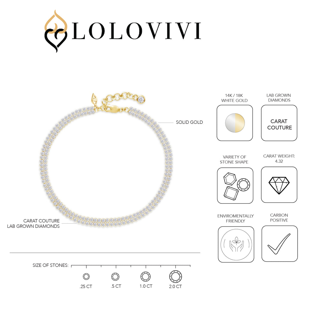 The Halo Bracelet - Carat Couture Diamond Carbon Neutral Solid Gold Bracelet