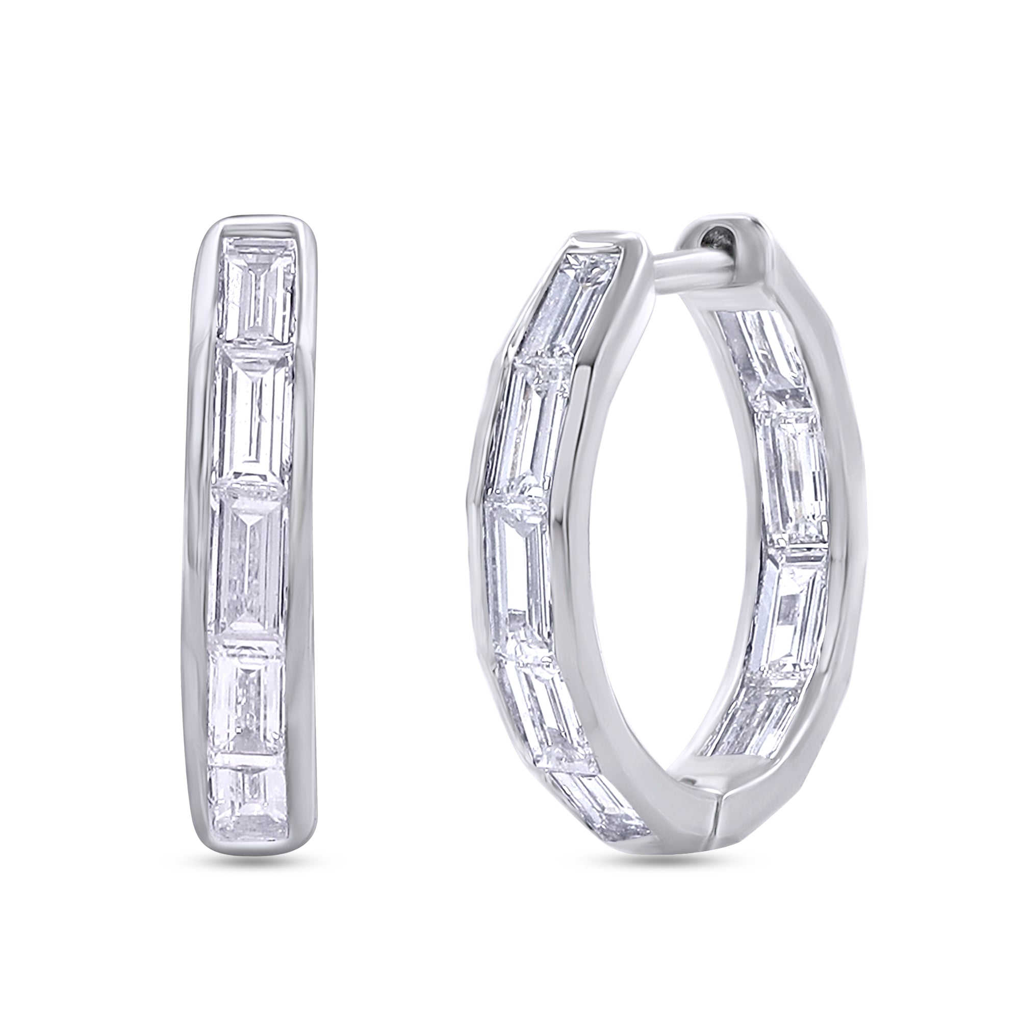 The Piper Hoop Earrings – 14K Gold Vermeil or Sterling Silver with Lab-Grown Diamonds