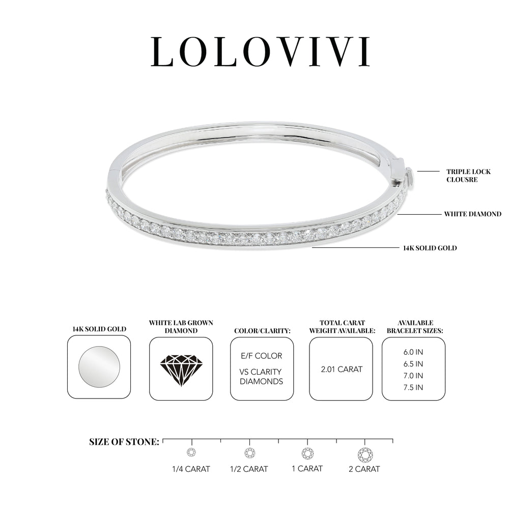 The Shai 14K White Gold Diamond Bangle Bracelet