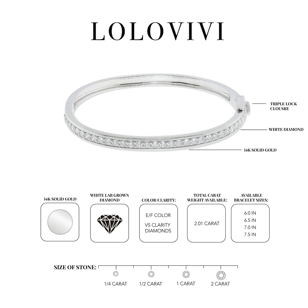 The Shai 14K White Gold Diamond Bangle Bracelet