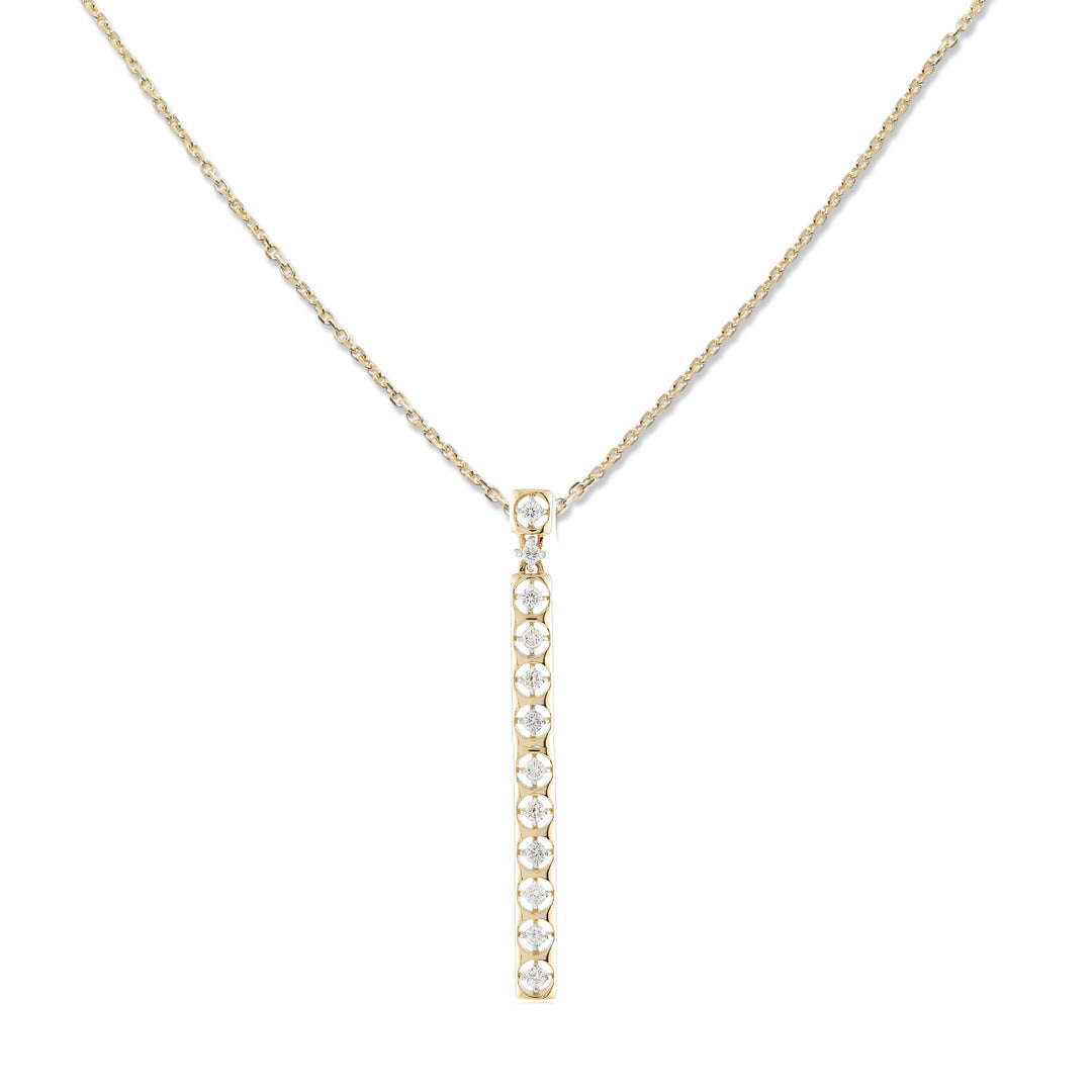 The Sloane Pendant - Carat Couture Diamond Gold Stick Pendant